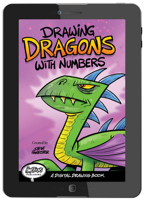 Drawing Dragons digital how to draw book. Turn numbers into amazing dragons.