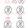 Learn how to draw a lion using a heart.