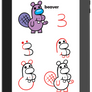 🐰Draw Cute Kawaii Critters Using Numbers