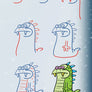 Easy-to-follow steps make drawing a breeze. No erasing lines.
