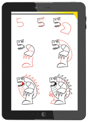Draw Giant Monster "Kaiju" Using Numbers
