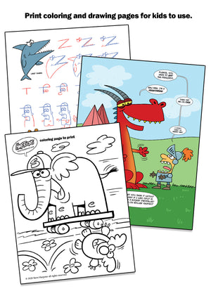 Print pages to share with kids and free your smartphone or tablet