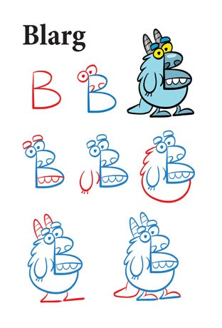 Turn the letter B into a fun monster