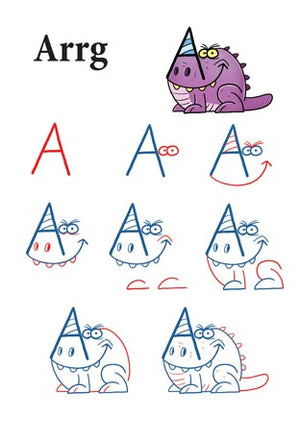 Turn the letter A into a fun monsters