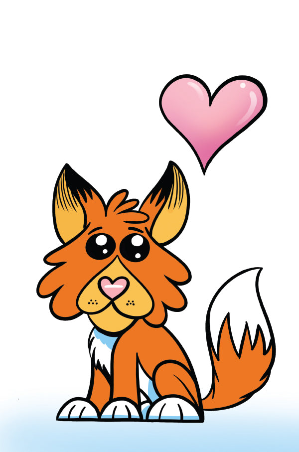 Learn to make a fox starting with a heart shape.