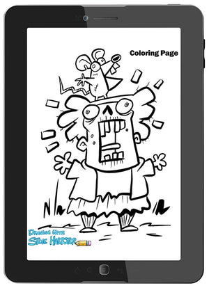 Print off drawing pages, and coloring pages for kids to use. 