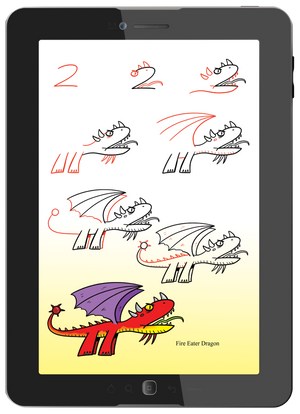 Learn how to turn numbers into dragons with no erasing.