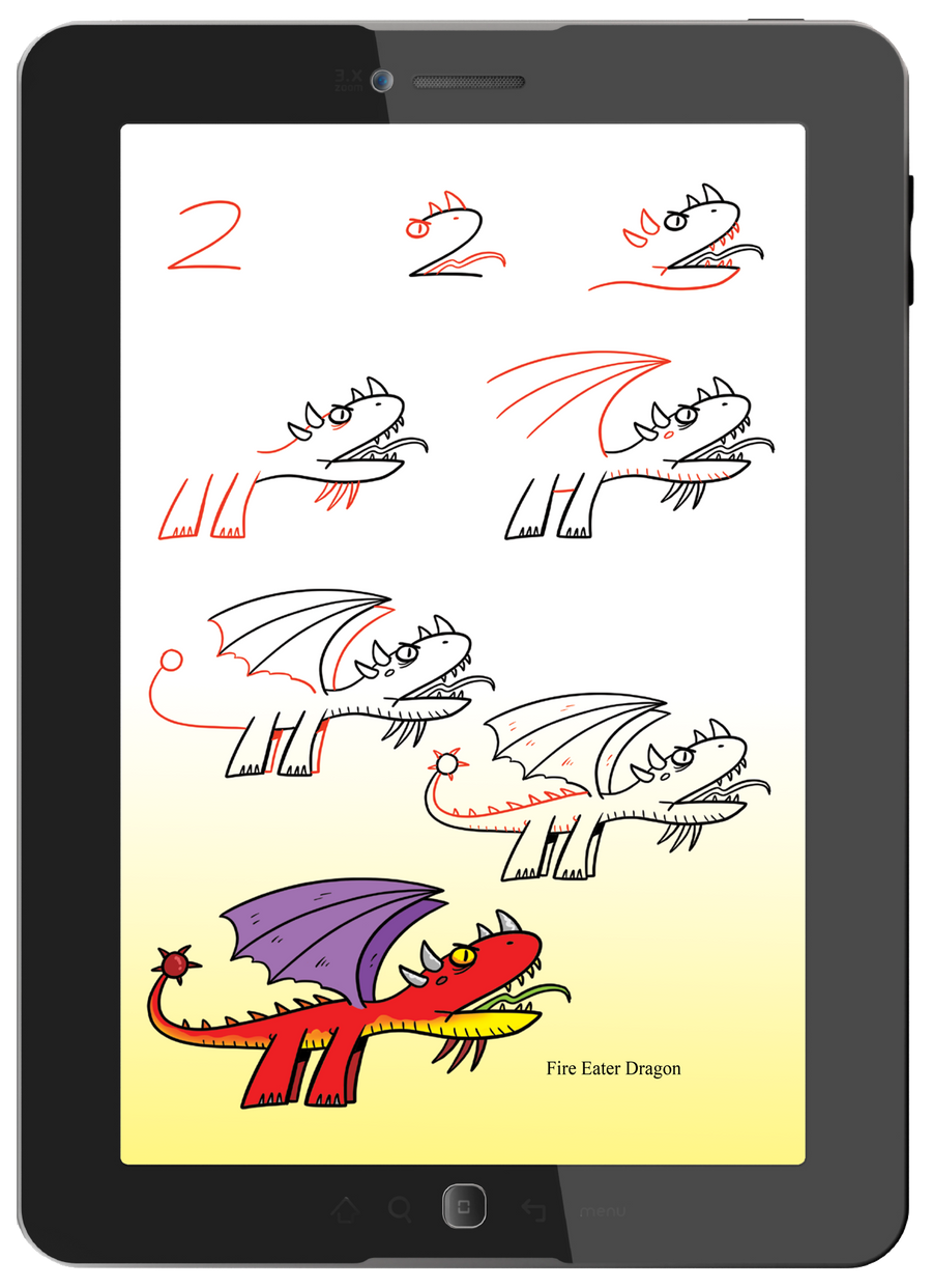Learn how to turn numbers into dragons with no erasing.