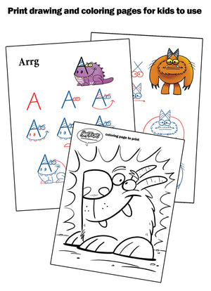 Print off drawing and coloring pages to share with kids