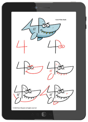 Pinch to zoom in on specific drawing steps. Works on all smart phones and tablets. 
